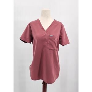 Figs Women's X-Small Catarina One Pocket Mauve Scrub Top